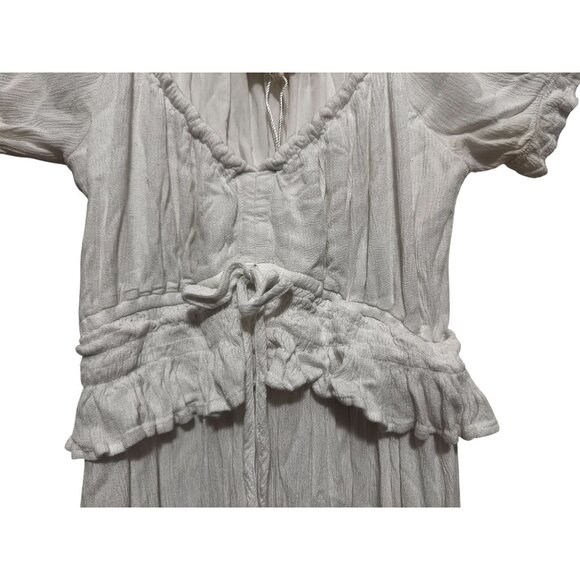 Coven & Co True Romance Gown XS White Milkmaid Maternity Puff Sleeves Peasant - Picture 12 of 16